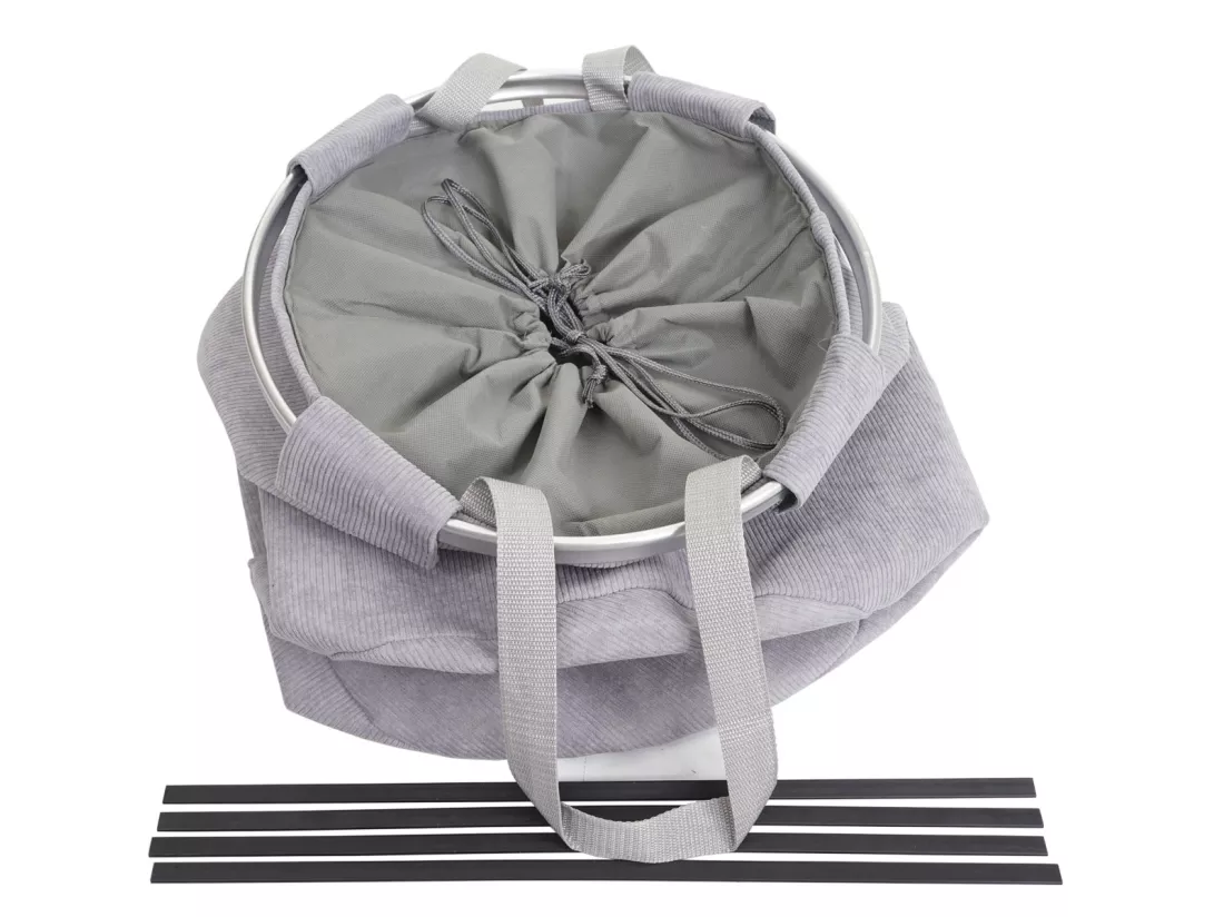 Collecteur de linge MCW-C34, velours gris
