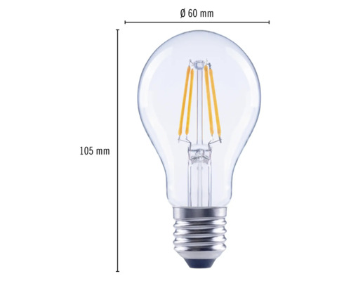 FLAIR LED lamp dimbaar A60 E27/7W(60W) 806 lm 2700 K warm wit helder