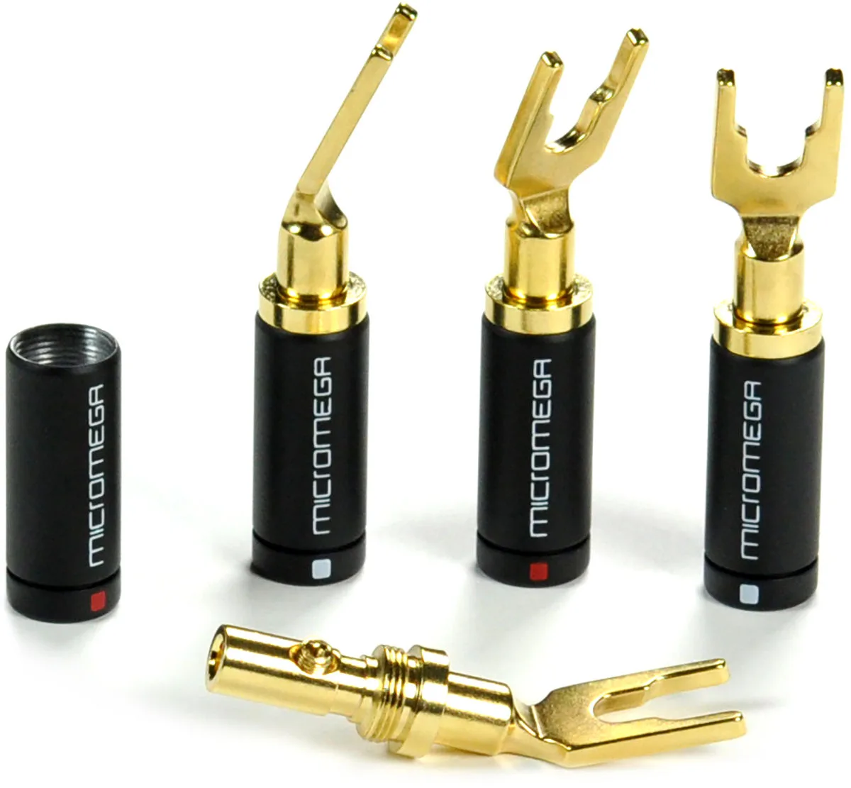 Micromega Boîte de 4 fiches fourche Fiches bananes et fourches
