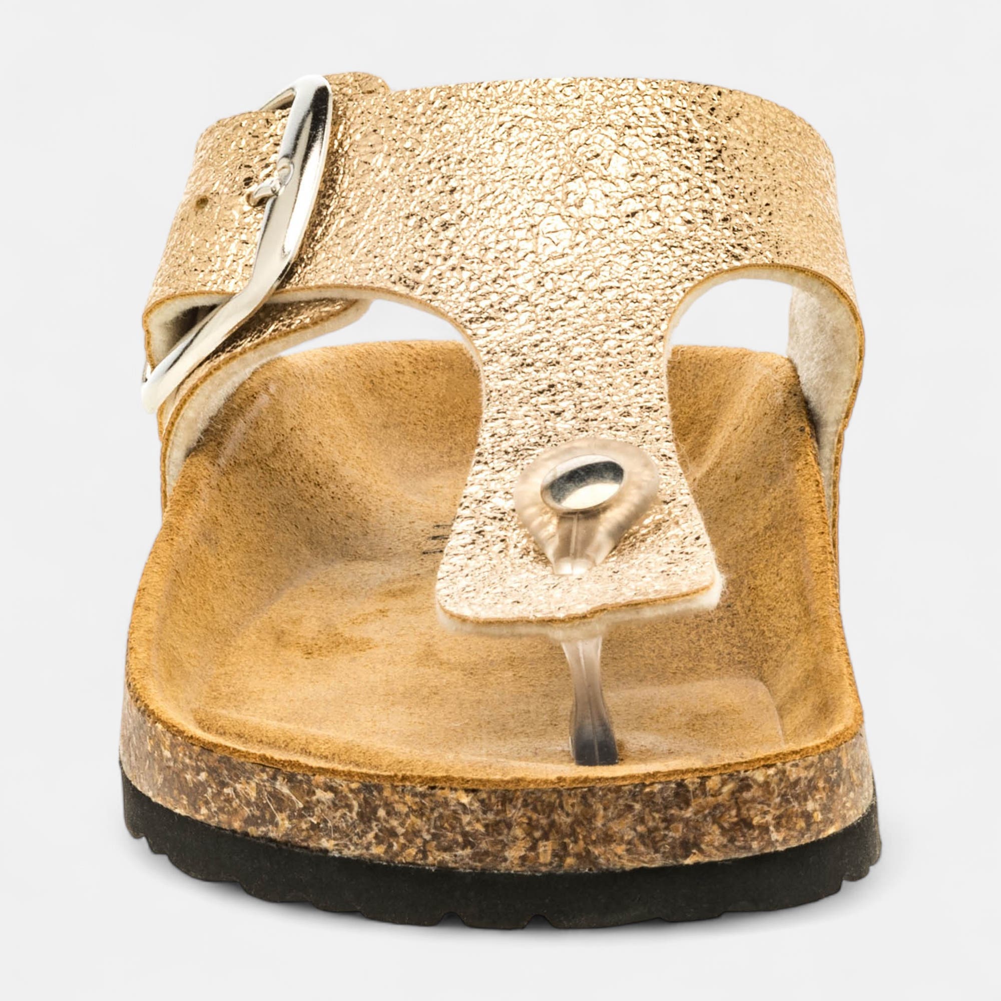 Mules semelle liège Femme or