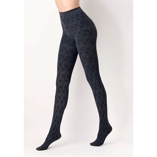 Oroblu Jacquard Design 60 Strømpebukser, Grey, L/XL