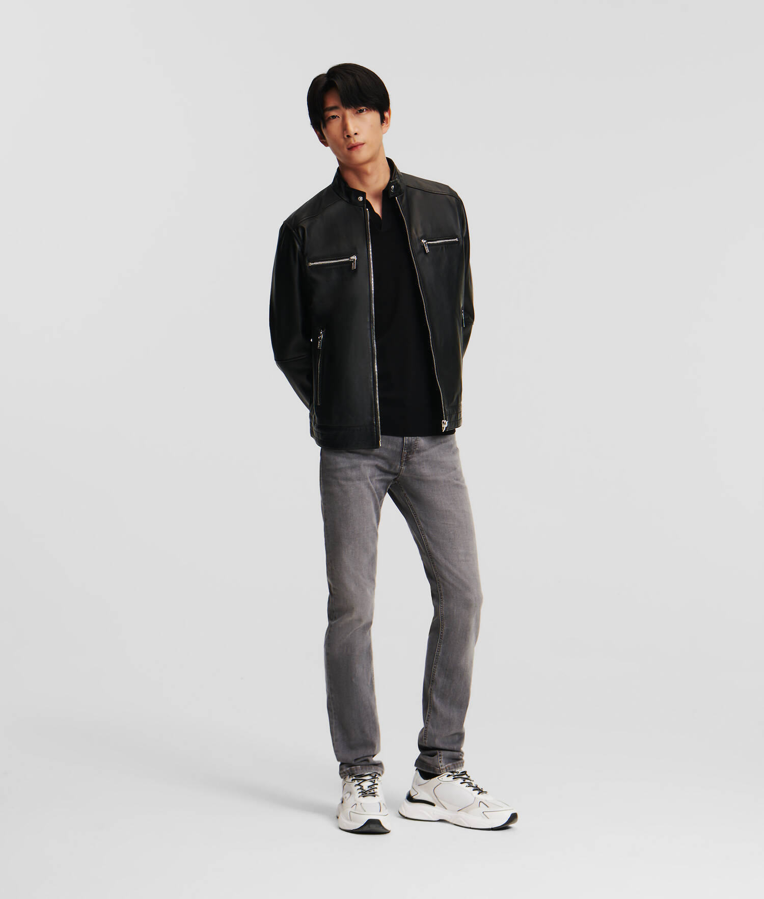 VESTE ZIPPÉE EN CUIR
