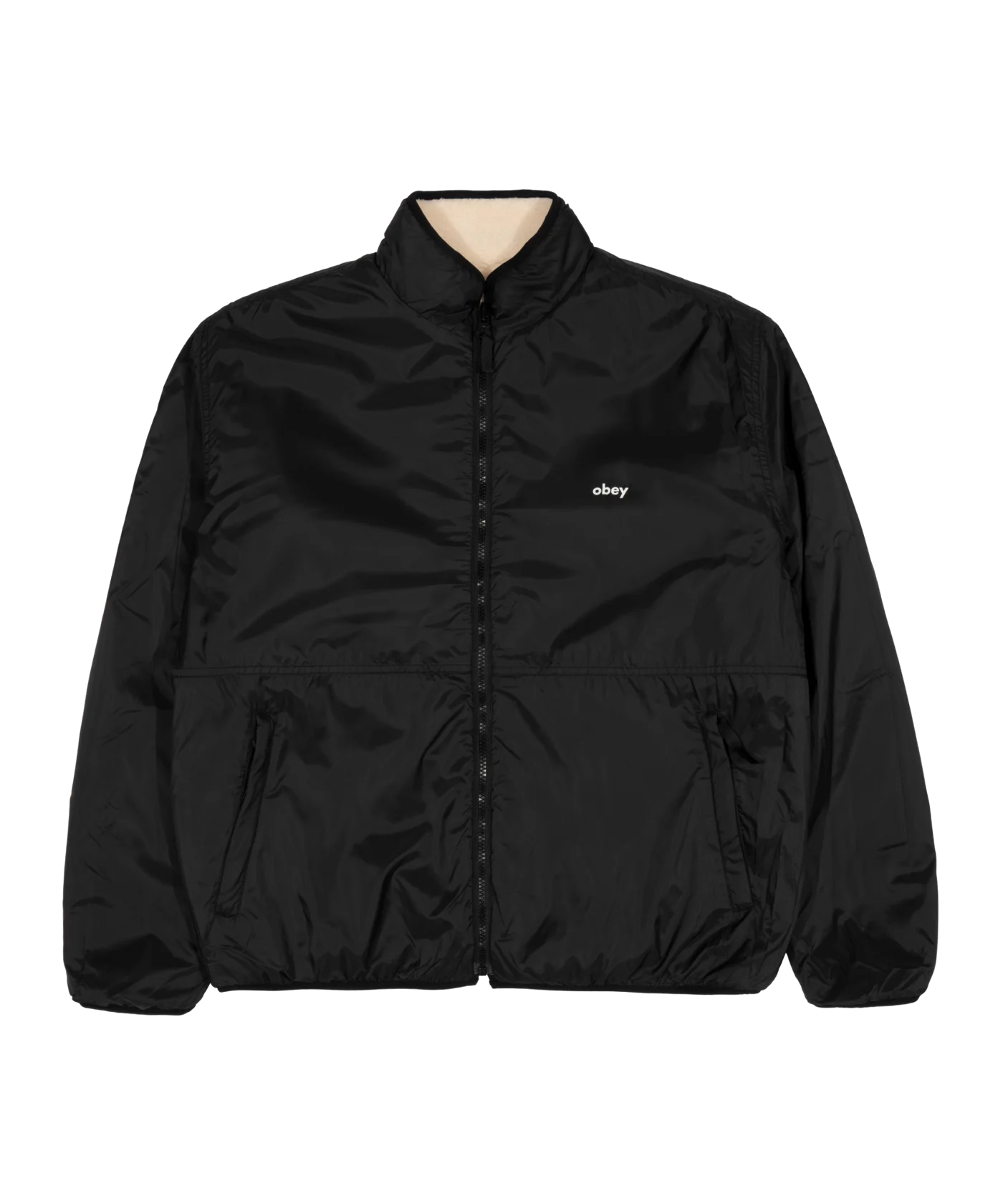 Obey Trophy Sherpa Jacke Beige