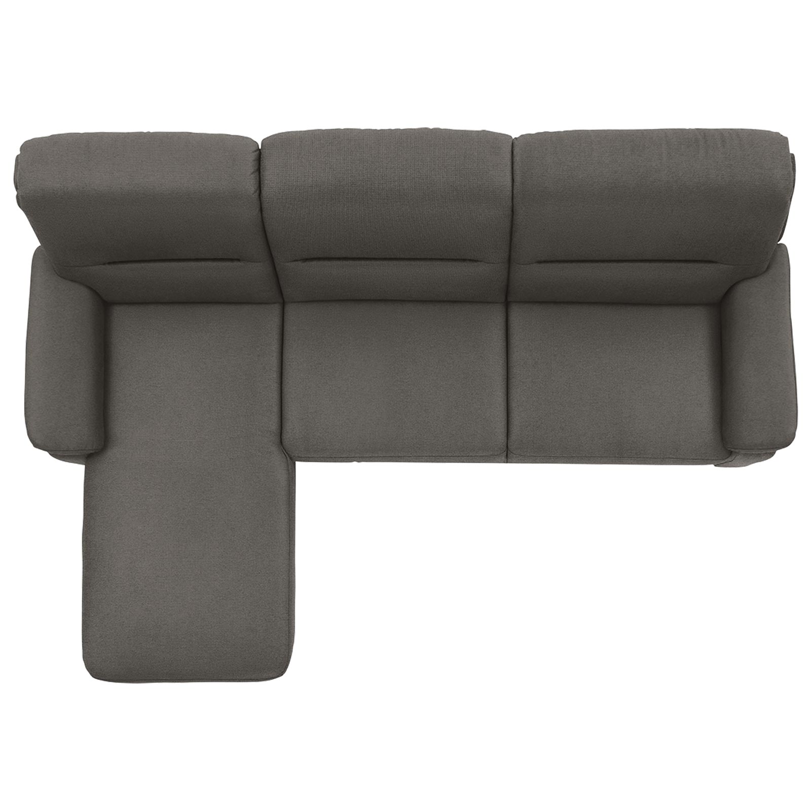 polsterpower Ecksofa - Belle grey - Basismodell - Recamiere links