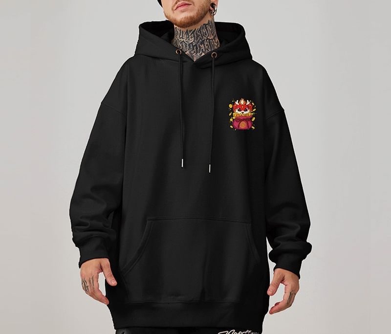 Cowpow - Cartoon Print Hoodie