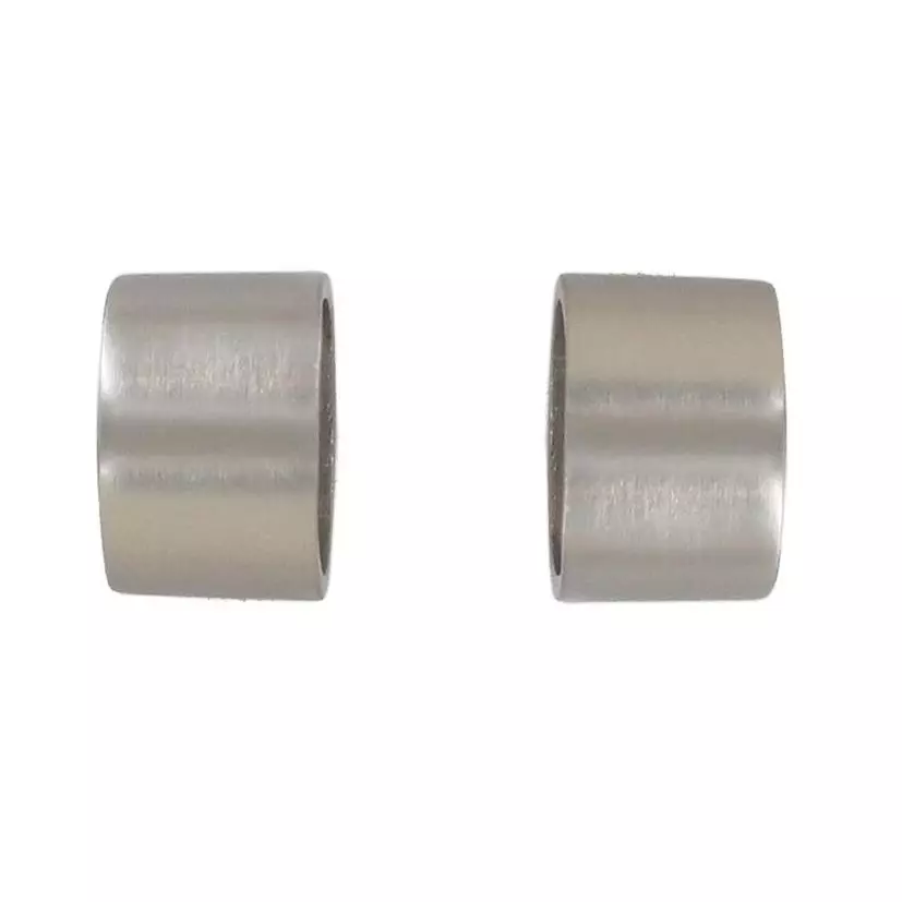 Lot de 2 embouts tringle (D28 mm) Lino Bouchons Argent mat