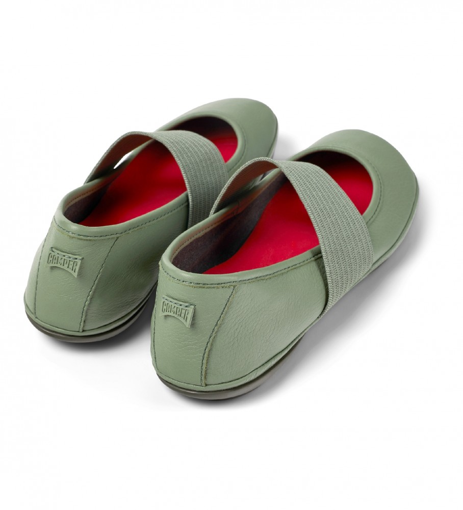 Sapatilhas de Ballet Camper Right Nina em Couro Verde
