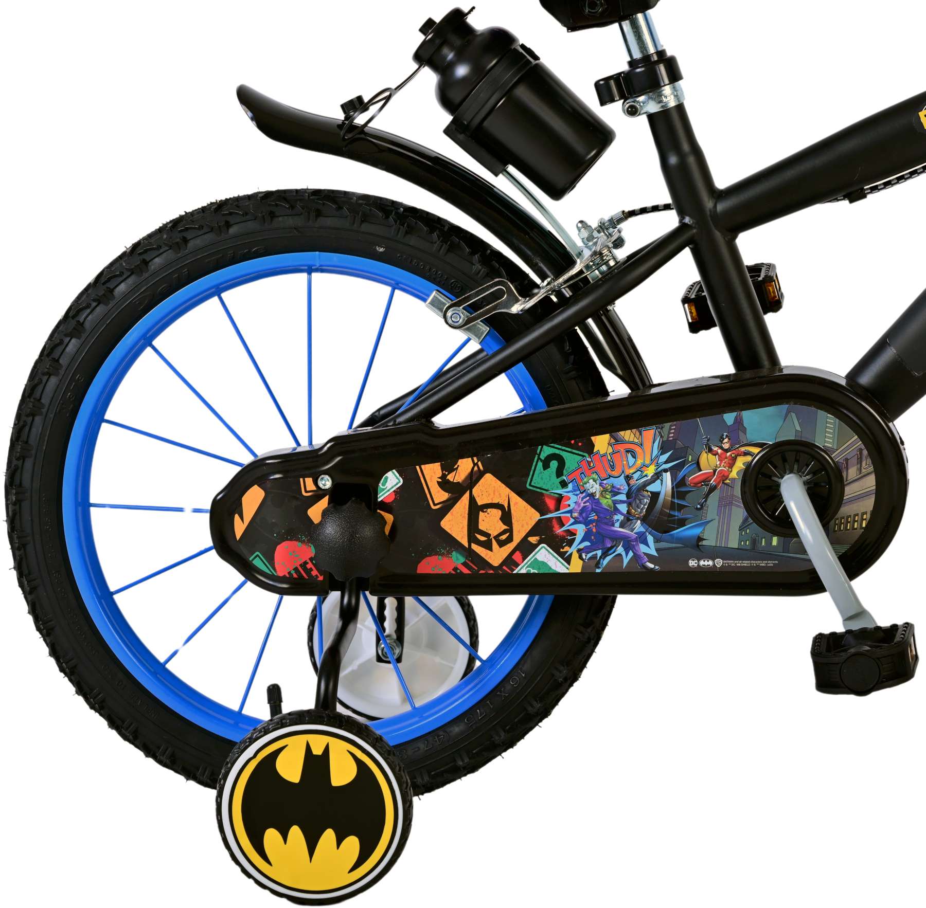 Kinderfahrrad Batman Fahrrad für Jungen 16 Zoll Kinderrad in Schwarz