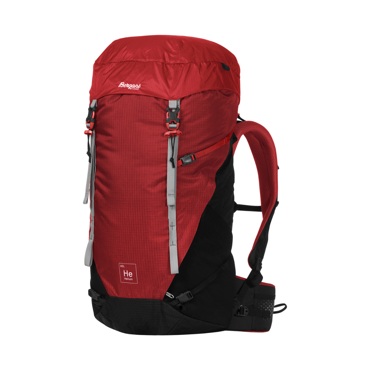 Bergans Helium V5 40 vandrerygsæk 40 L, herre (Red Sand/Black/Aluminium) - Spejder Sport