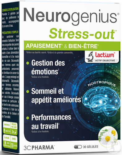 3C Pharma Neurogenius Stress-Out Résistance & Contrôle 30 Gélules