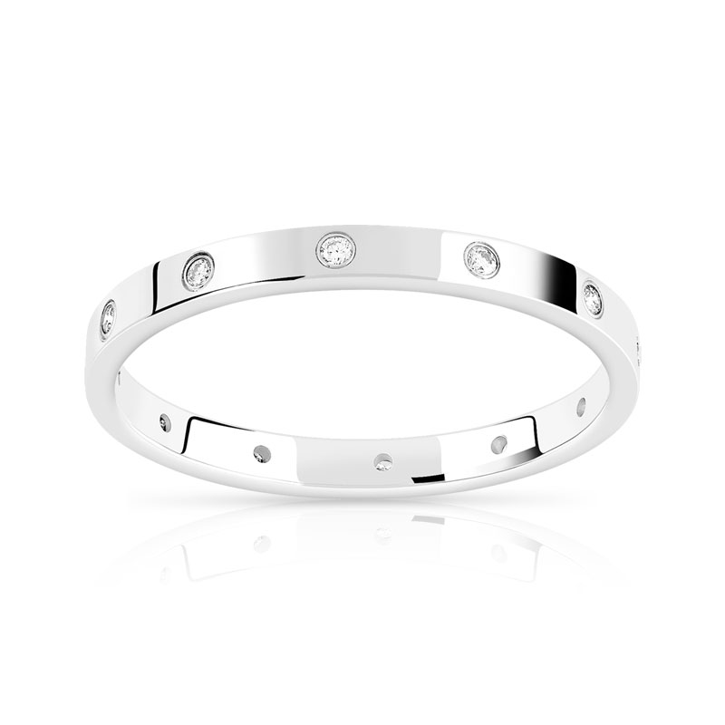 Alliance or 375 blanc diamant