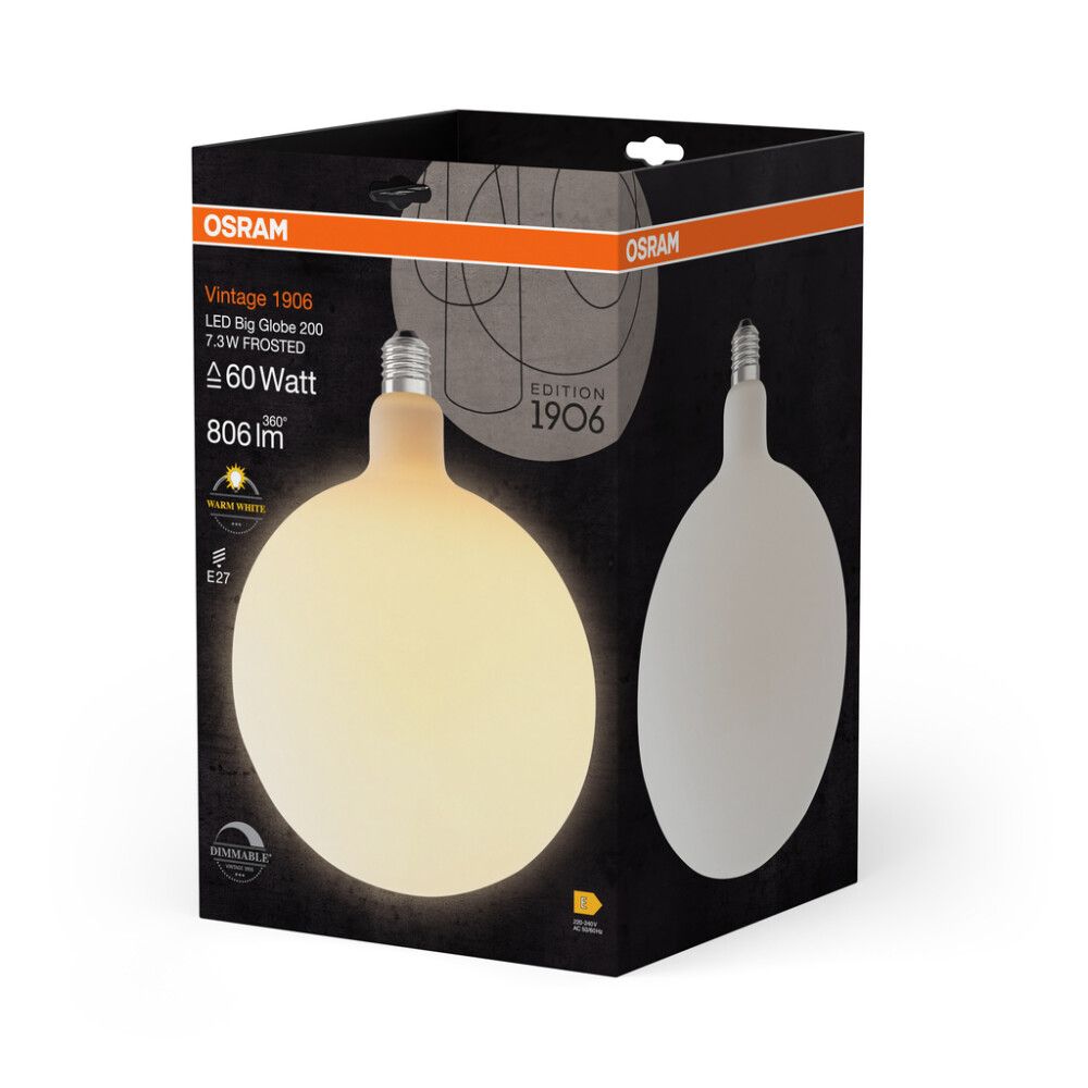 LYSPÆRE OSRAM VINTAGE 1906 LED BIG GLOBE E27 7,3W