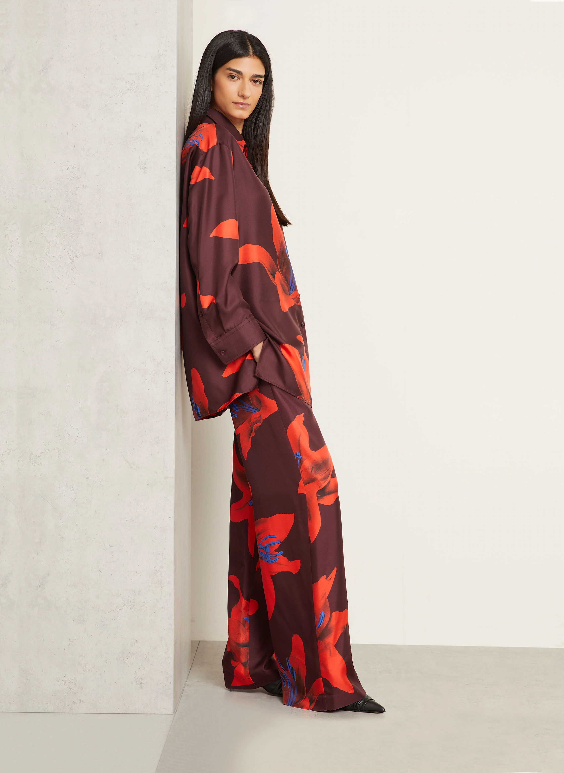Alexander McQUEEN Marlenehose aus Seide