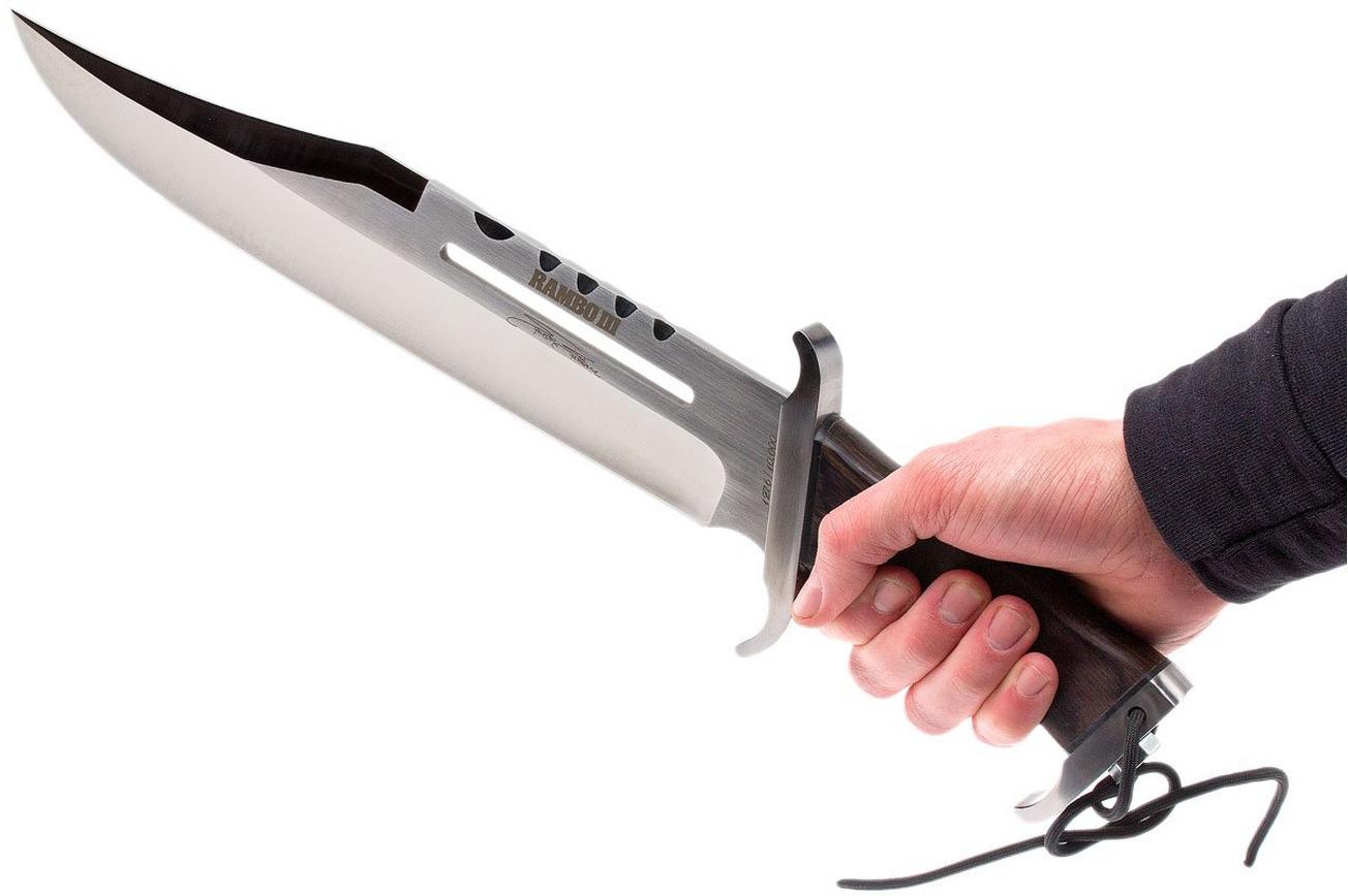 RAMBO knife Rambo 3 Signature Edition met houten handgreep, 9297
