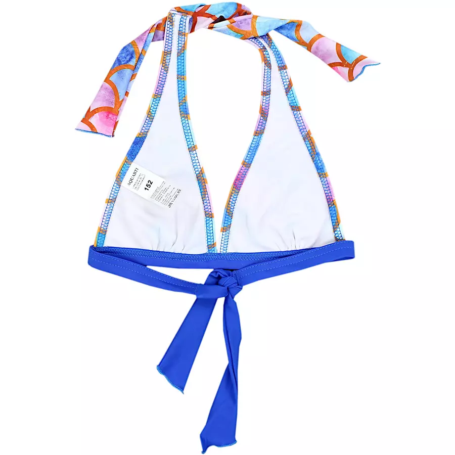 Aquarti Mädchen Bikini Set Zweiteilig Bikinislip Bustier blauorange