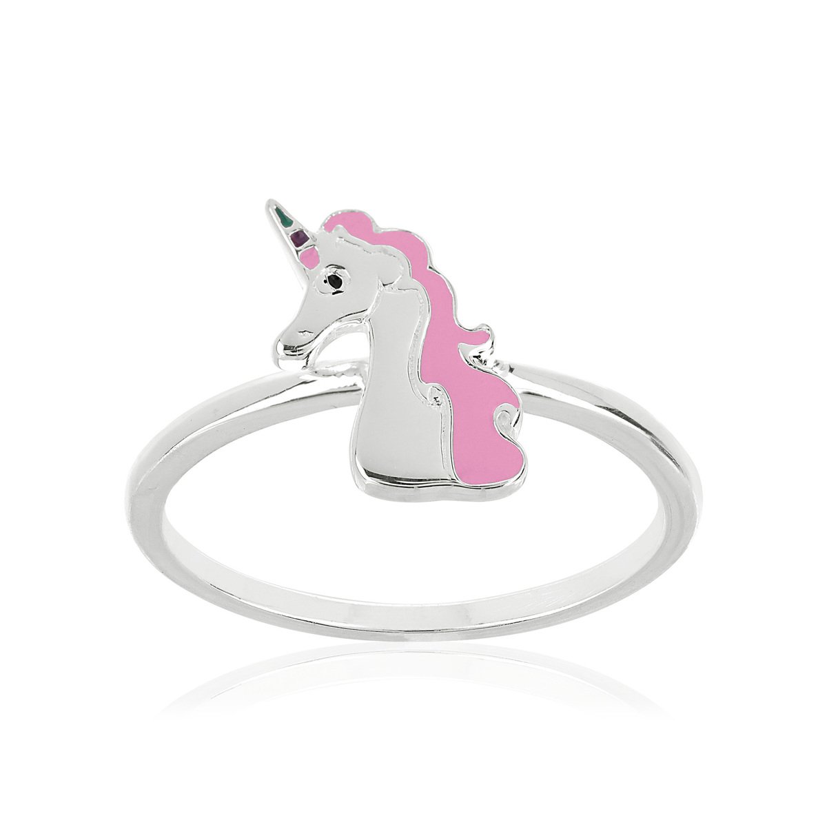 Bague argent 925 laque licorne