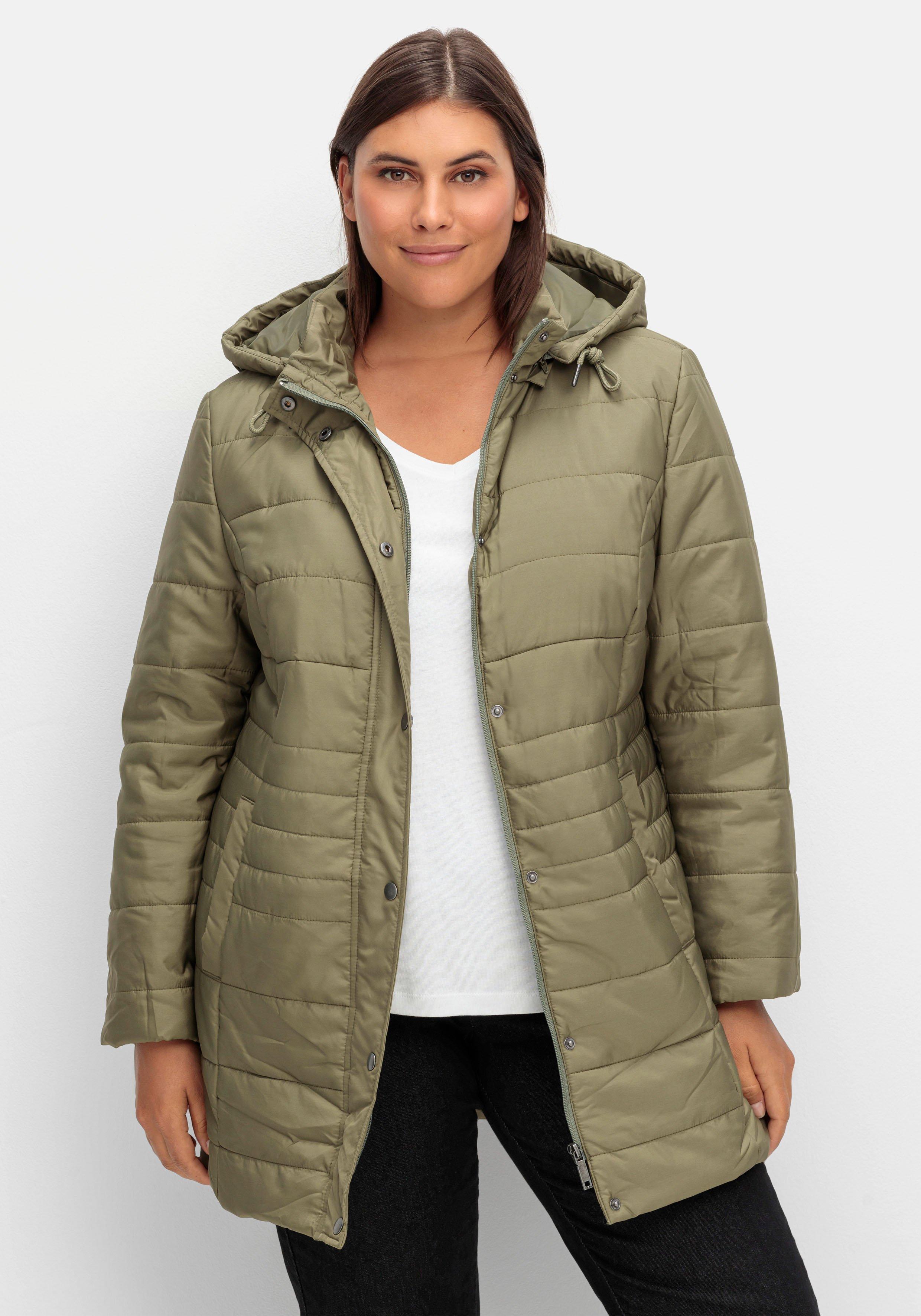 Warm wattierte Steppjacke mit Kapuze