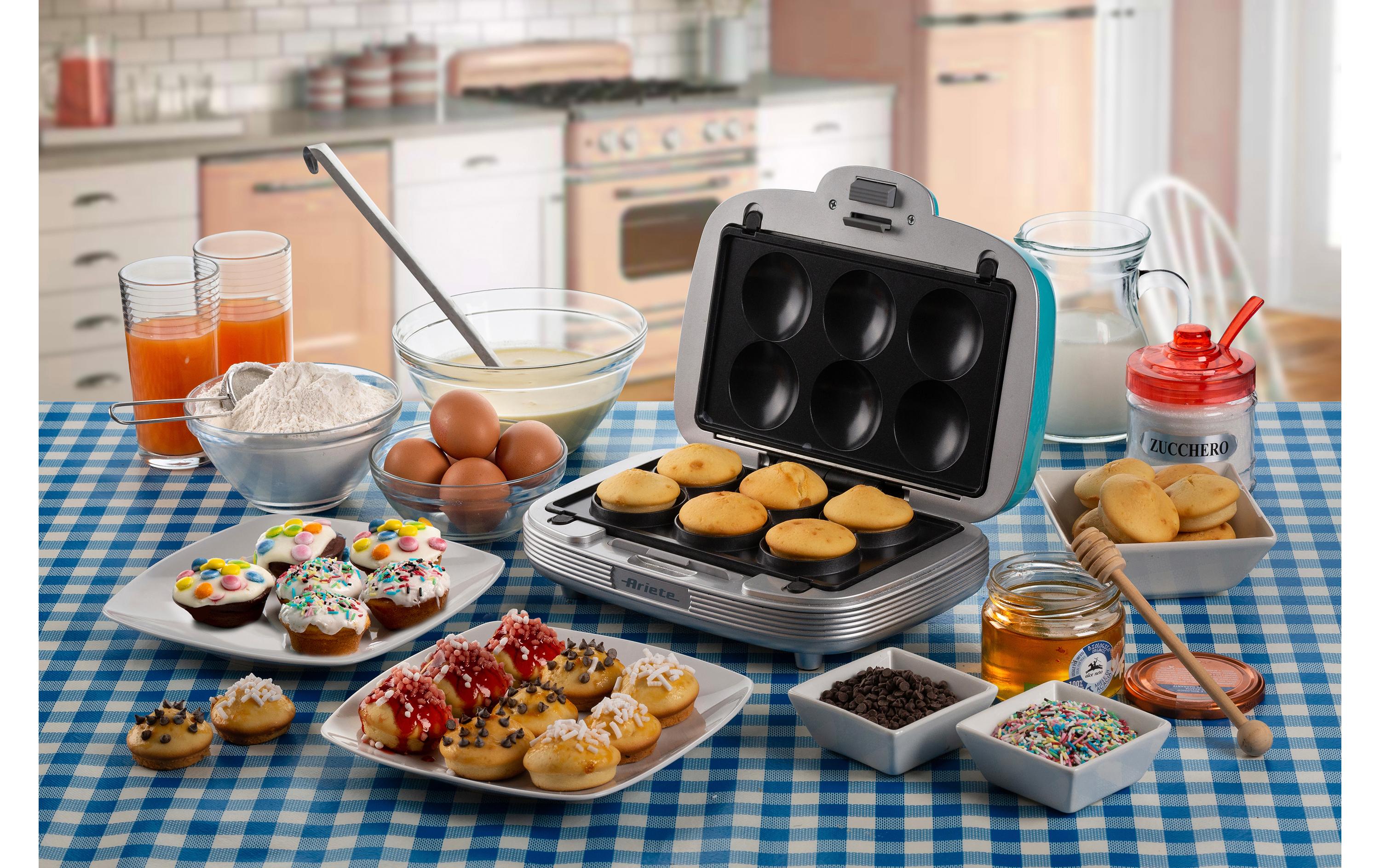 Multifunktionsgrill Party Time ARI-1972-BL 700 W, BlauSandwich- und Keksmaschine