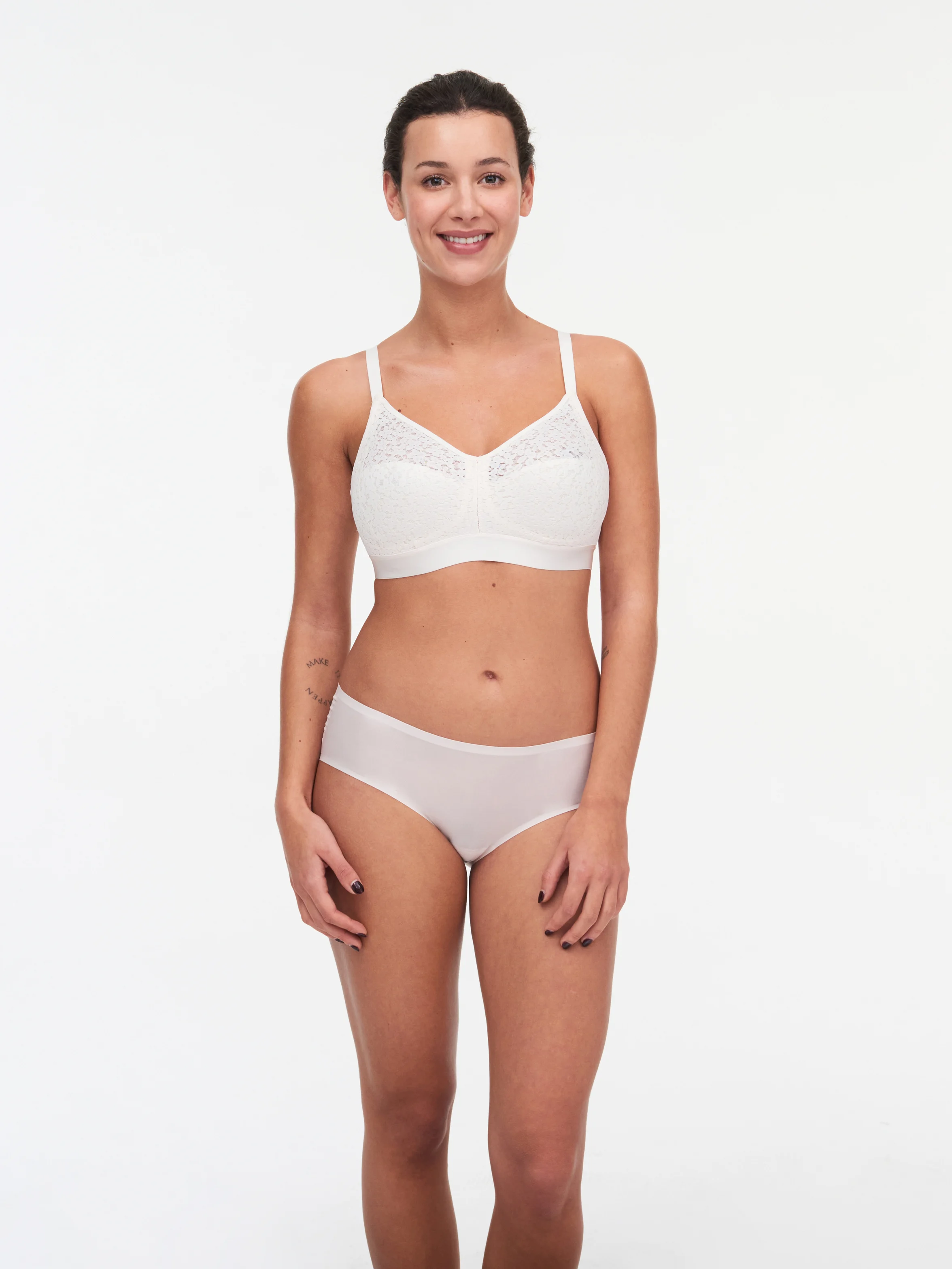 NORAH - Soutien-gorge sans armature maintien coques en dentelle | Beige