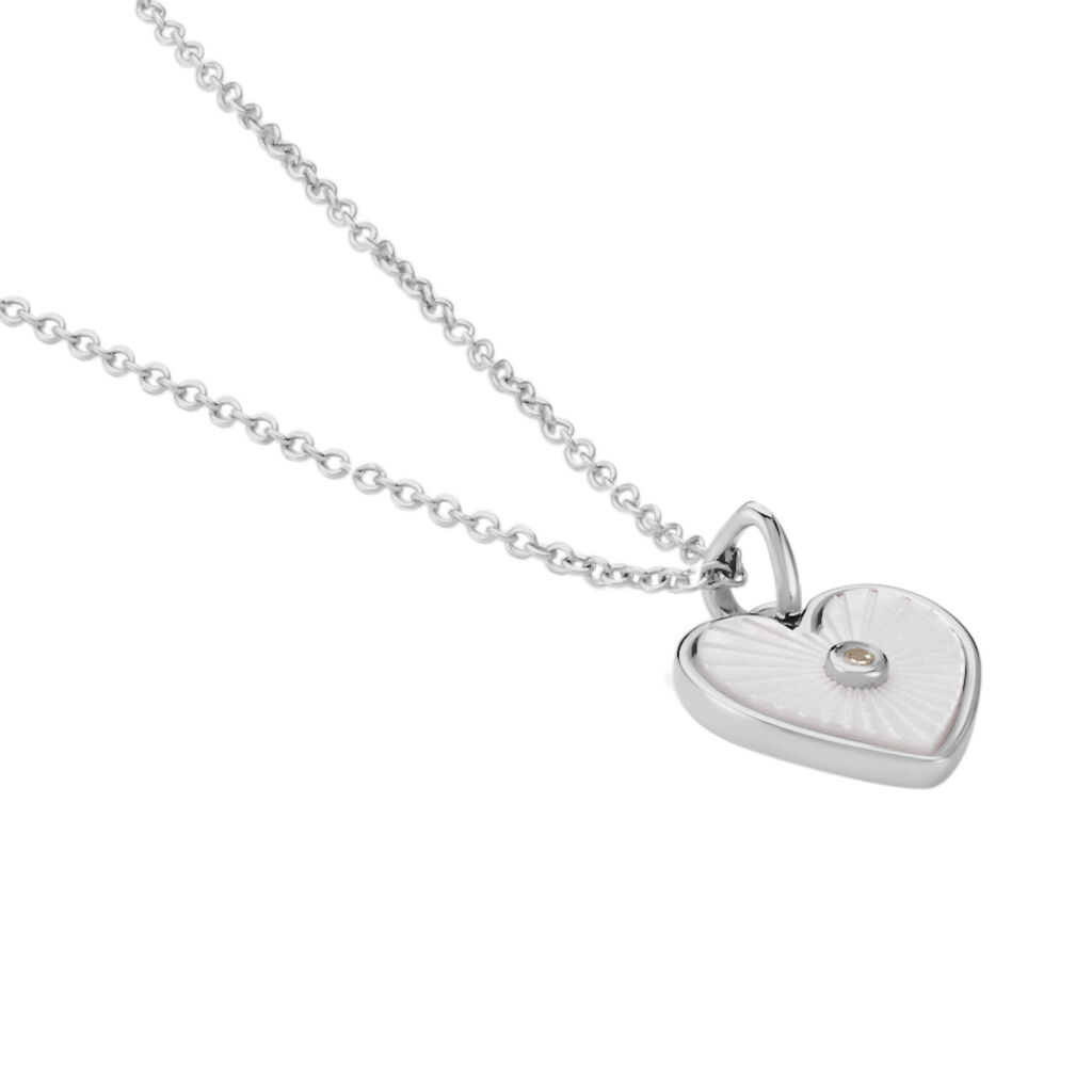 Collier Erina Argent Blanc Nacre Oxyde De Zirconium