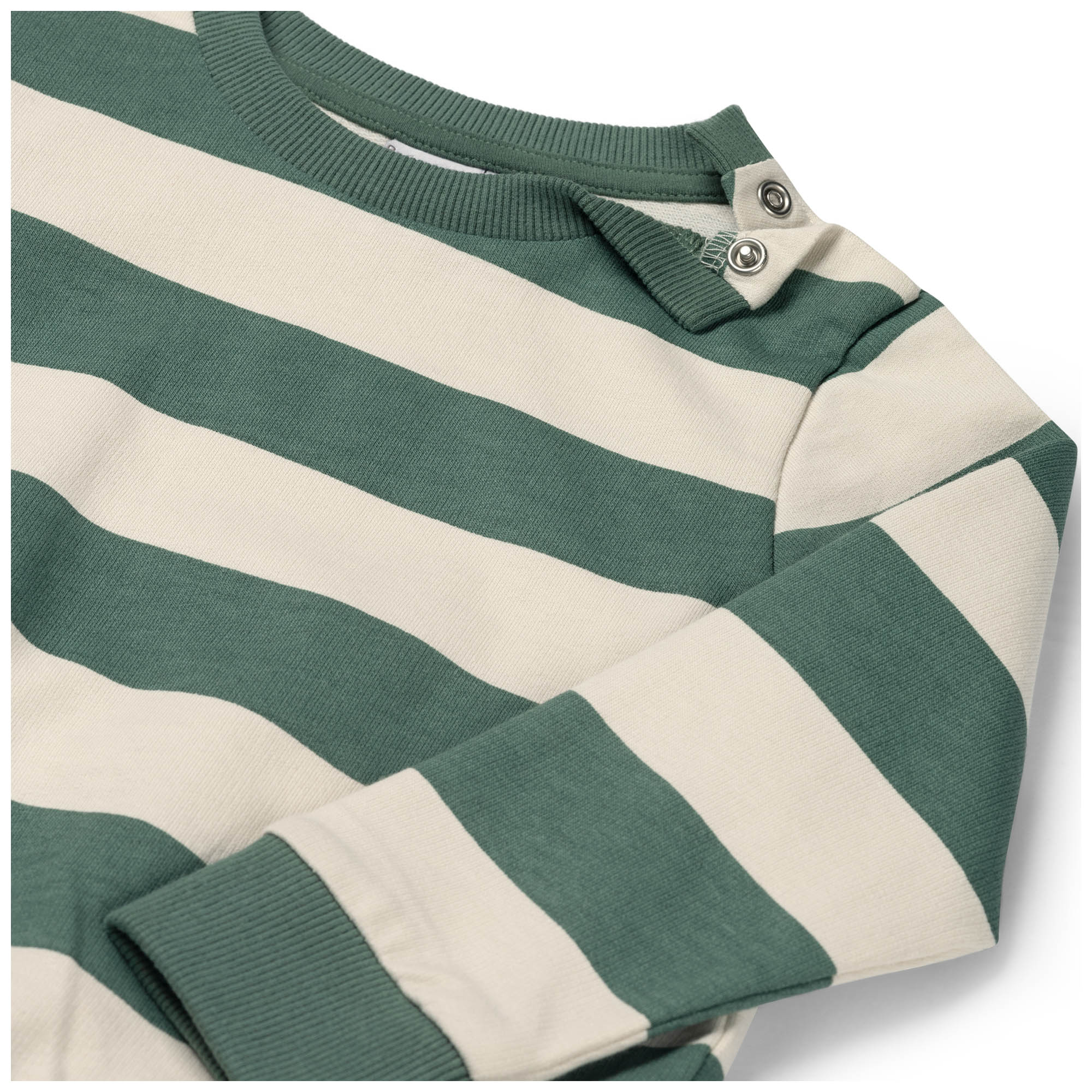 Prénatal baby sweater lange mouwen strepen groen