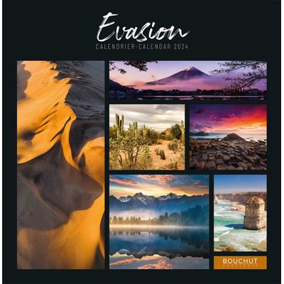 Bouchut Evasion - Calendrier illustré mensuel - 30 x 30 cm