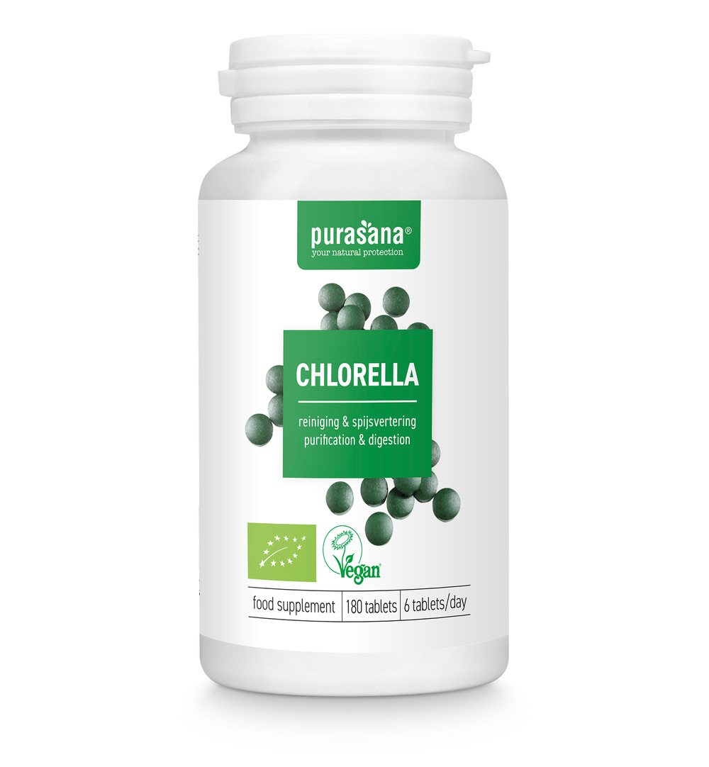 Purasana Chlorella Vegan Bio (180 tabletten)