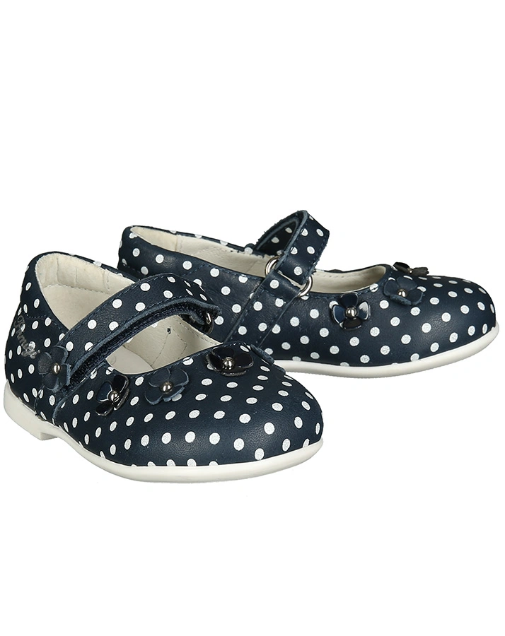 Spangenschuhe SUMMER GIRL DOTS in dunkelblau/weiß