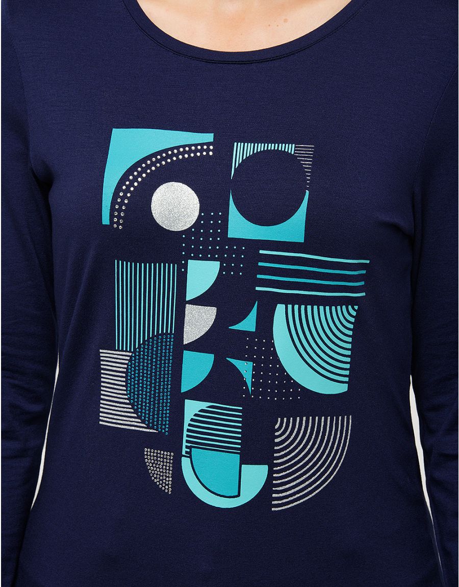 T-shirt marine motif pop
