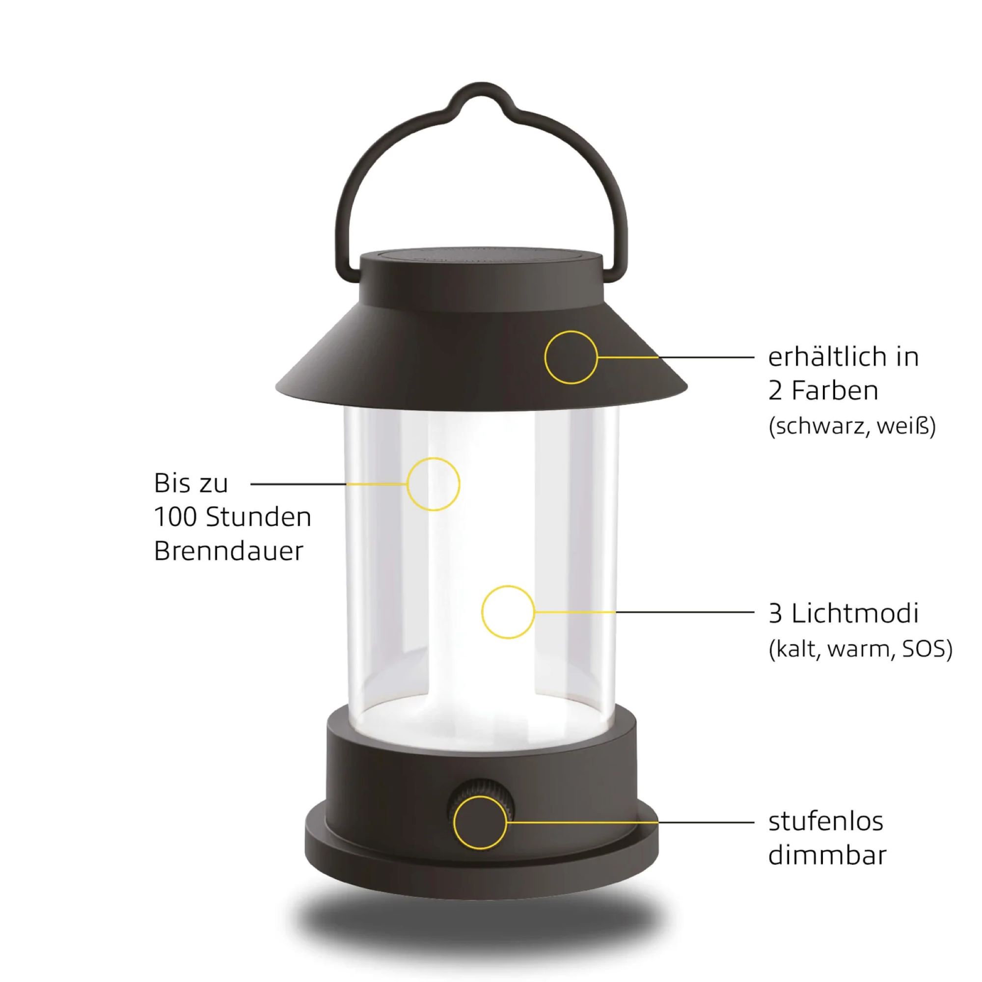Horntools dimbare campinglamp