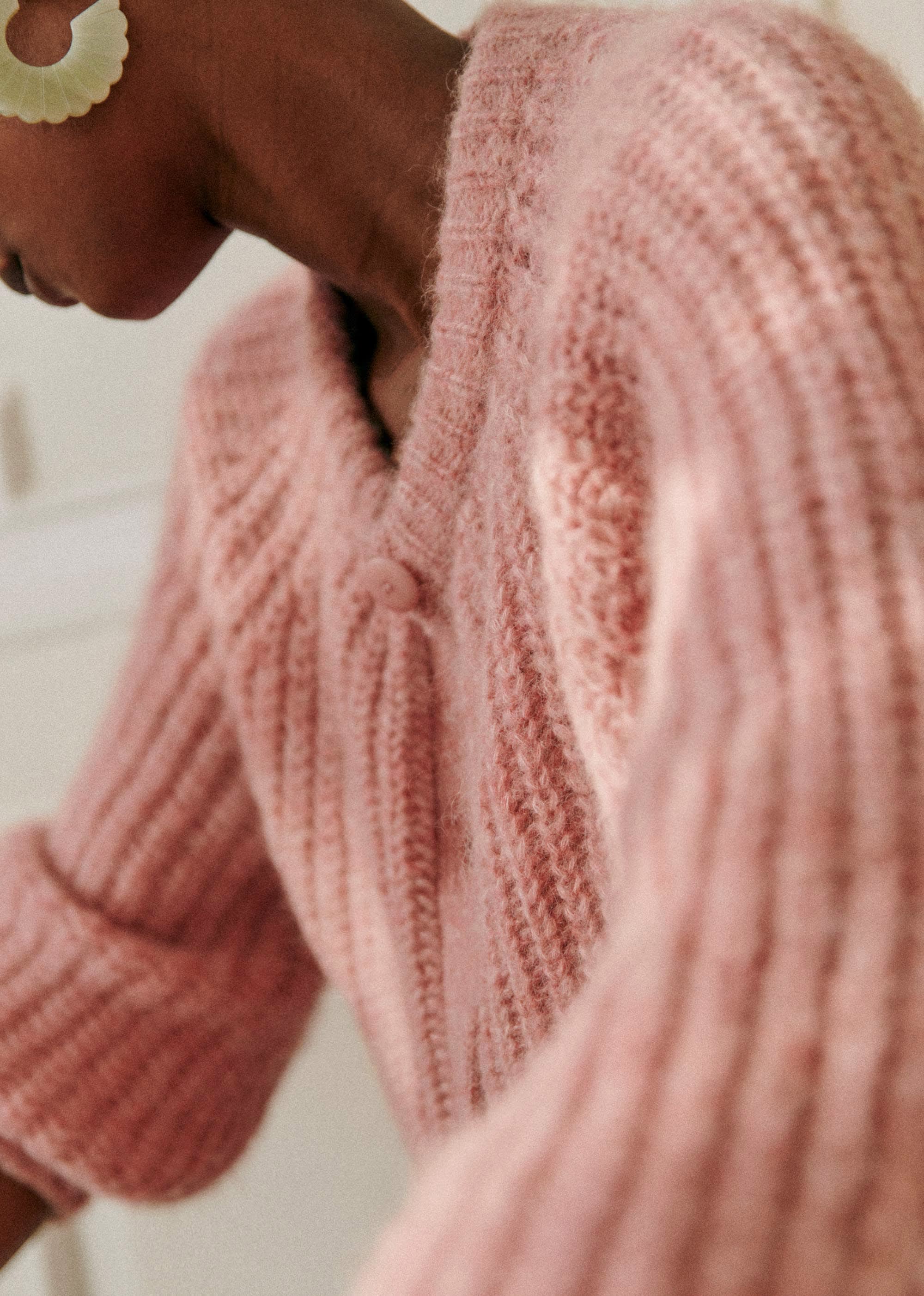 Gilet Emile - Rose Chiné - E-SHOP/MAILLE 5905413