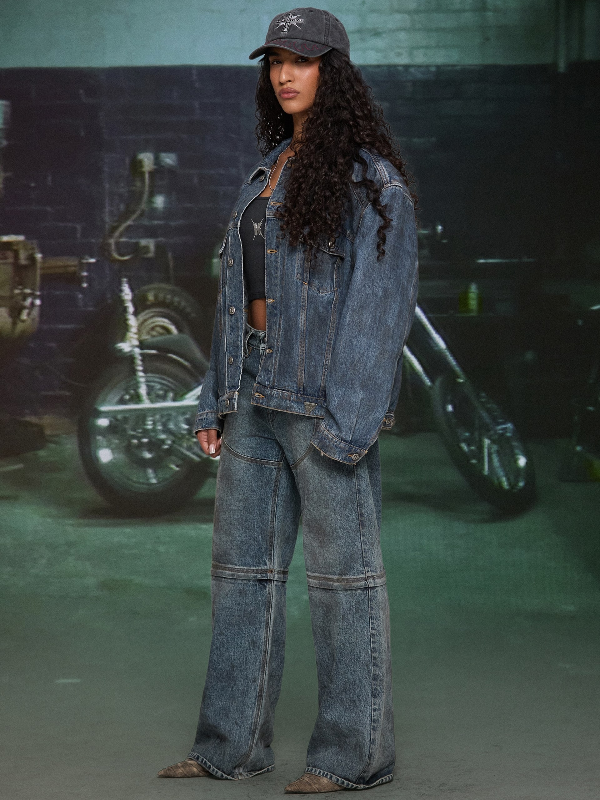 Calça jeans HARDSTONE com zíper removível