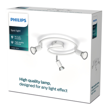 Philips Limbali 3-lichts opbouwspot wit 50W