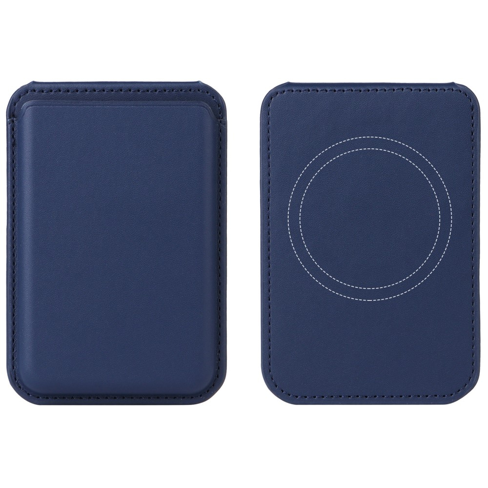 Magnetische MagSafe Leder Wallet Kreditkarten Halterung   Kickstand Aufsteller  - Dunkelblau