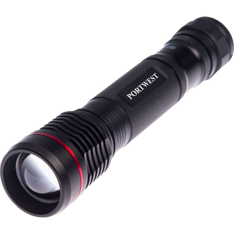 Portwest PA75 Torche rechargeable USB Noir