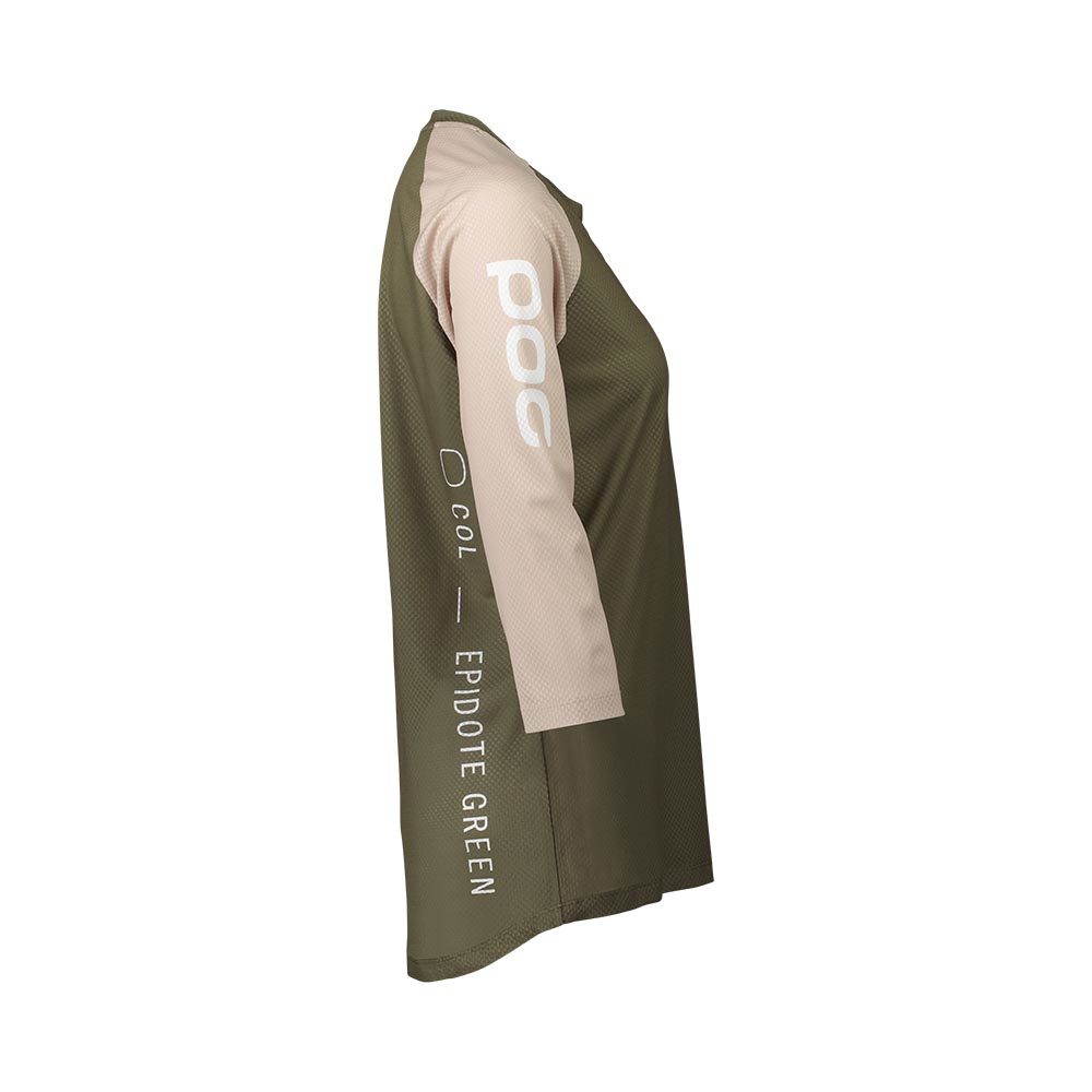 POC Pure MTB Fietsshirt Driekwart Donkergroen/Beige Dames