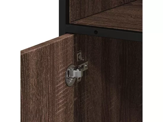 Armoire de bain chêne marron 35x37,5x100 cm bois d'ingénierie