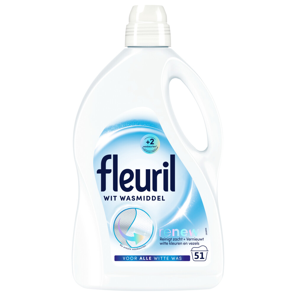 Fleuril Vloeibaar Wasmiddel Renew Witte Was 51 Wasbeurten2,55 liter