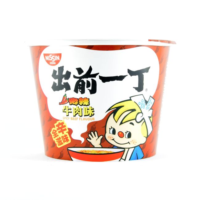 Nissin Demae Instant Ramen Noedels Bowl Pittige Rundvleessmaak 103g