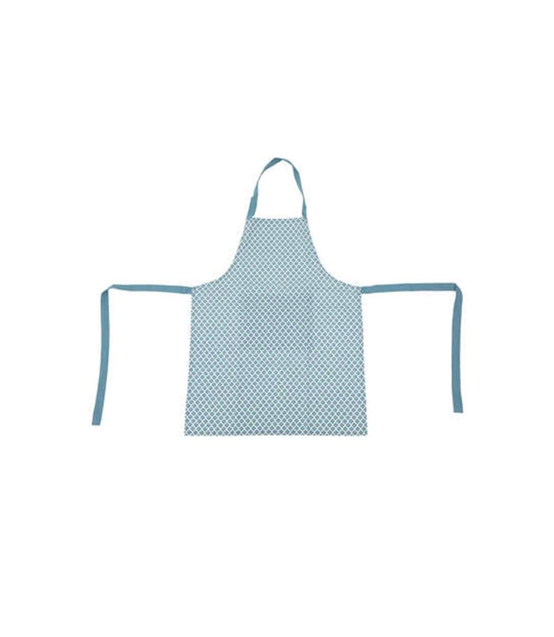 Tablier de Cuisine Imprimé Tikal 80cm Bleu Canard