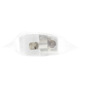 OK Coax stekkerset male/female wit