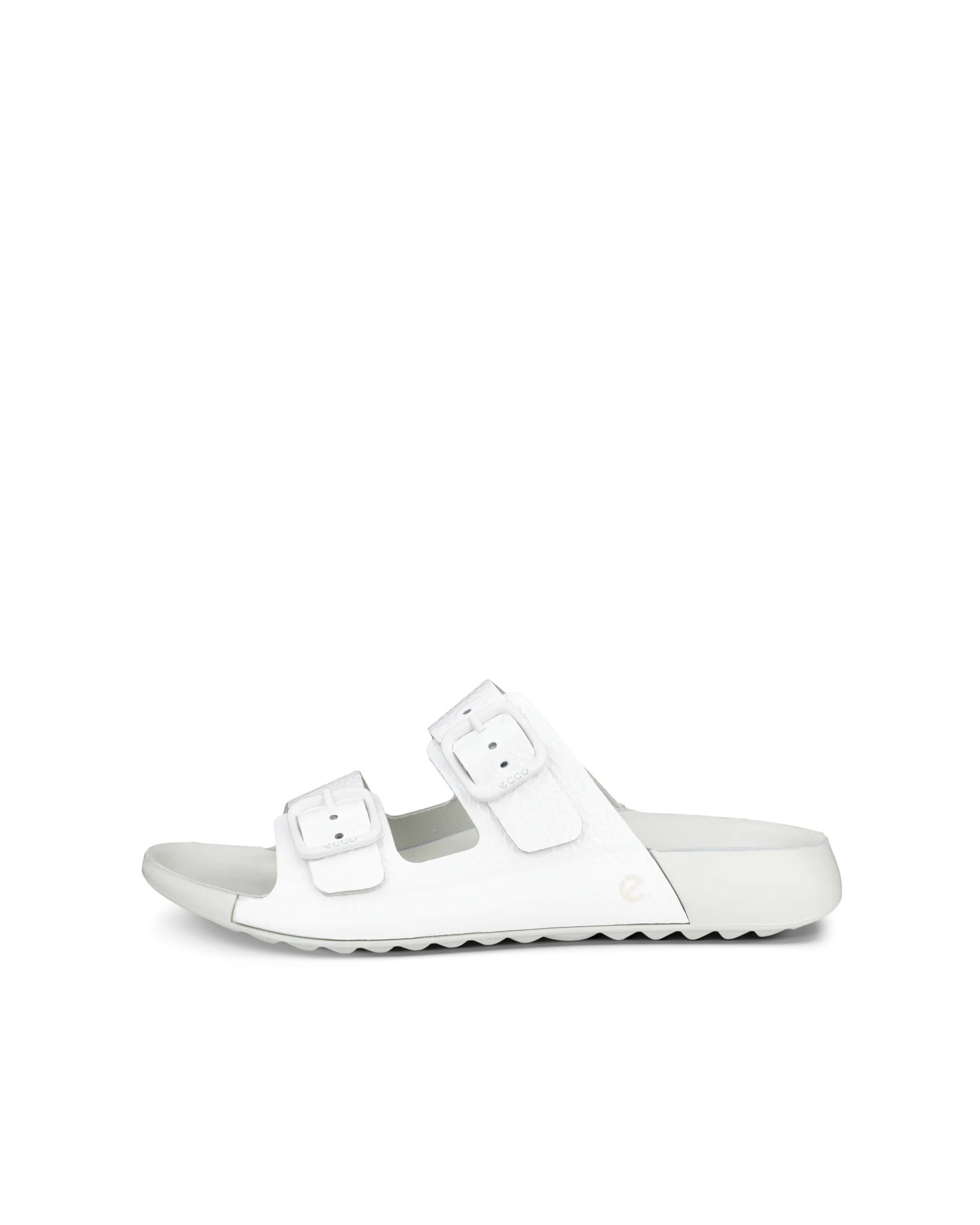 ECCO COZMO W Damen Ledersandale mit zwei Riemen Weiß