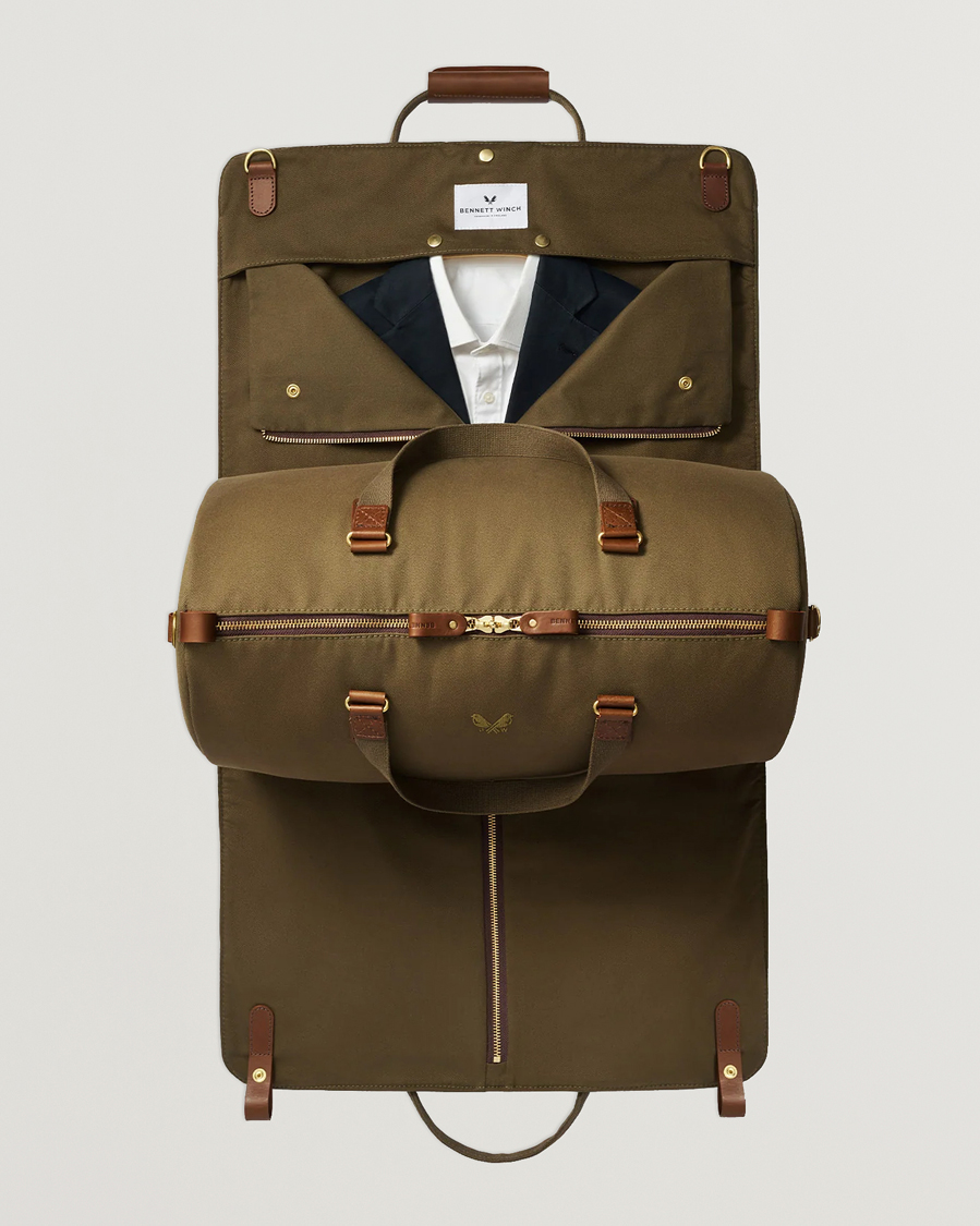 Bennett Winch Canvas Suit Carrier Holdall Olive