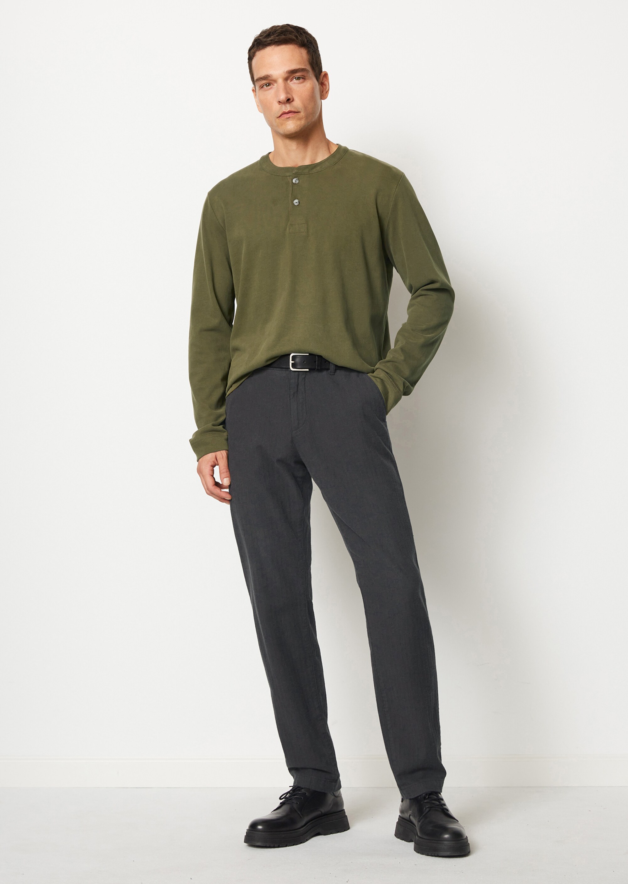 Serafino regular aus softem Heavy-Jersey