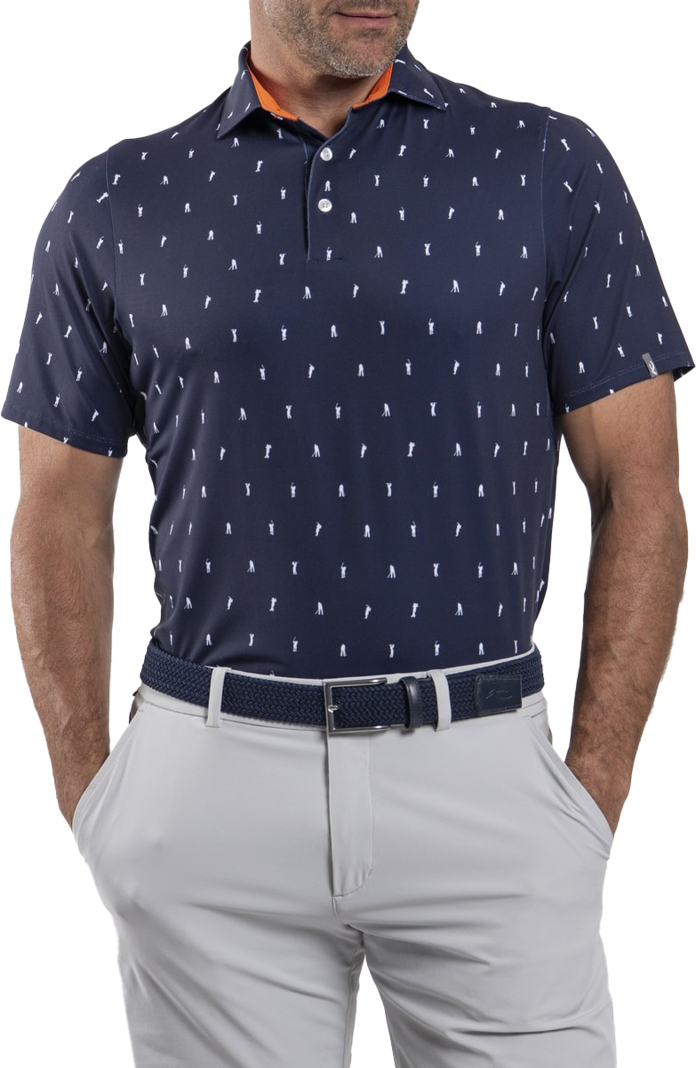 Golfer Polo S/S Herre Atlanta Blue/White