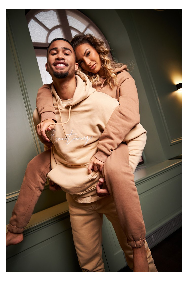 Sweat à capuche beige foncé Brentiny