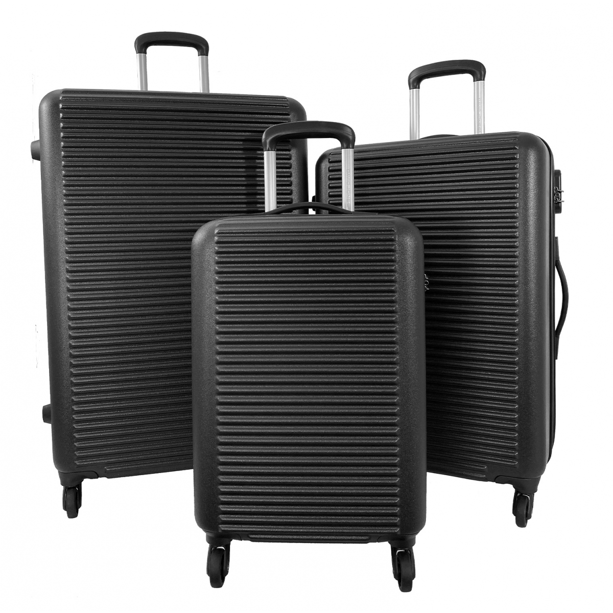David Jones Lot 3 valises rigides extensibles dont une cabine David Jones