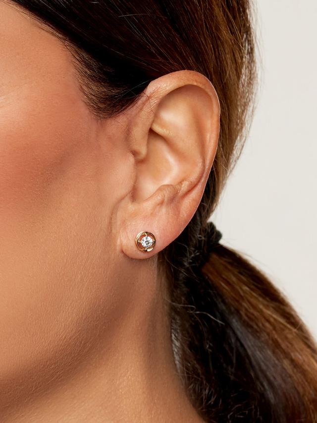 Solitär-Ohrstecker, Brillant, 0,50 ct., SI, Zertifikat