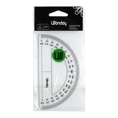 Wonday - Rapporteur plastique 12 cm - 180°