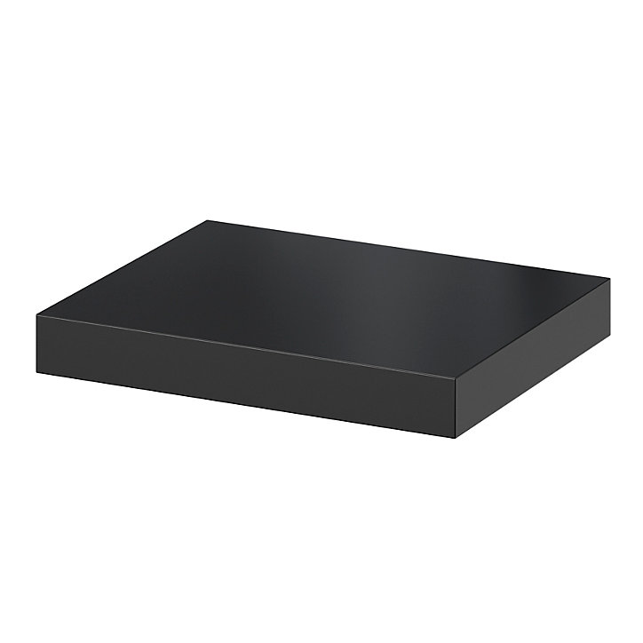 Tablette murale avec fixation invisible Form Cusko noir 30 cm
